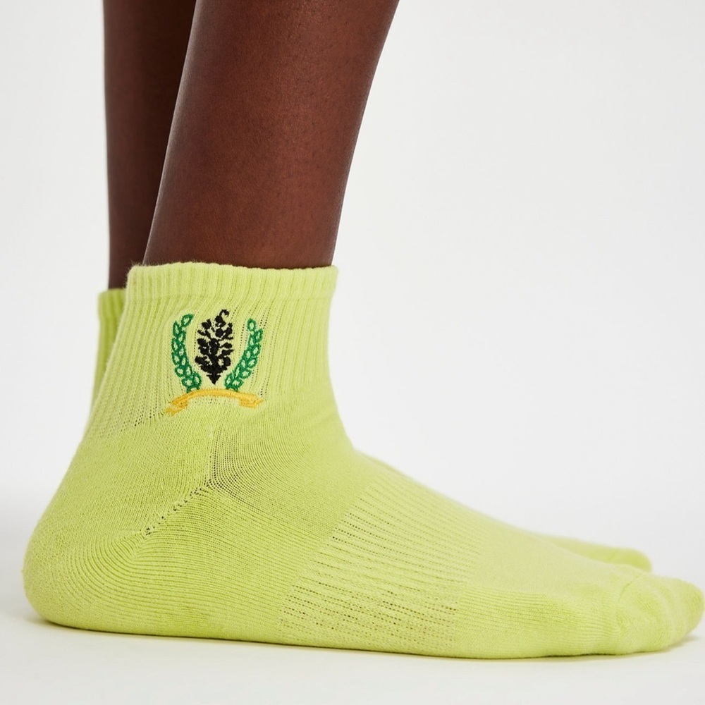 NWT Free People Crest Buti Socks in Lime